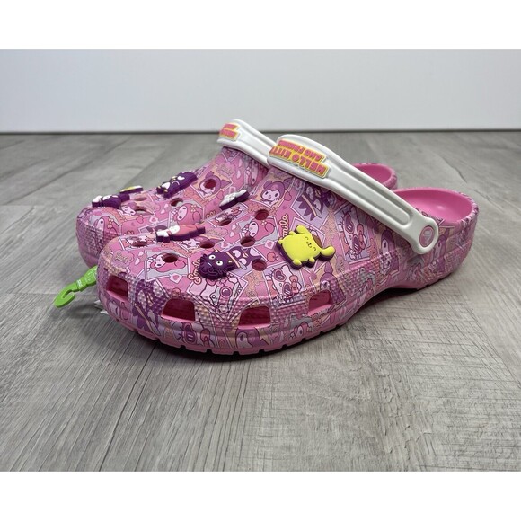 SANRIO Hello Kitty & Friends x Classic Clog Crocs With Jibbitz Charms Mens 13 G - Picture 1 of 7